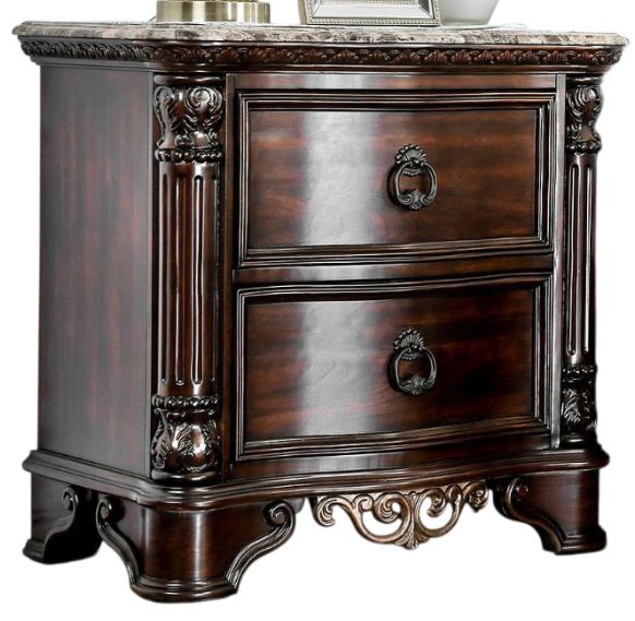 Furniture Of America® Menodora Brown Cherry Nightstand-0