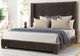 Bernards Milo Brown Pleated Upholstered King Panel Bed-0
