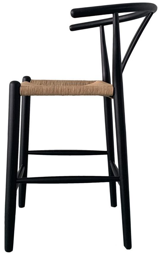 Moe's Home Collection Ventana Black/Natural Counter Stool-2