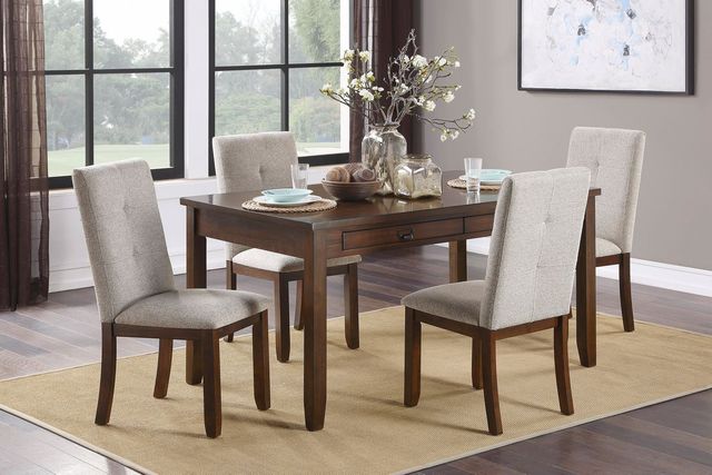 Mazin Furniture Binghampton Dark Cherry/Moonstone Dining Room Side Chair-2