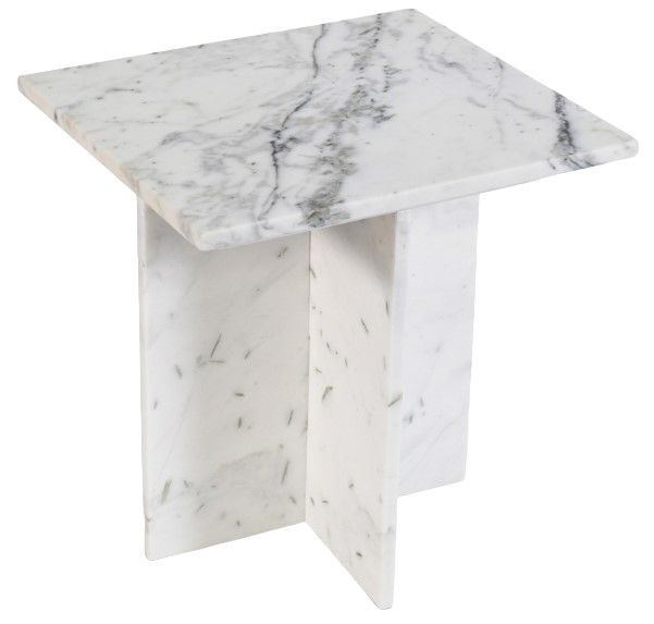 Meridian Furniture Verona White Marble End Table-0
