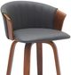 Armen Living Diana Gray/Walnut Swivel Counter Stool-3