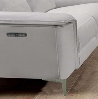 Furniture of America® Ascona Light Taupe Power Reclining Loveseat-2