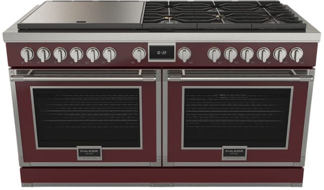 Fulgor Milano® Evoque 400 Series 60" RAL Pro Style Dual Fuel Hybrid Range with Stainless Steel Trim -2