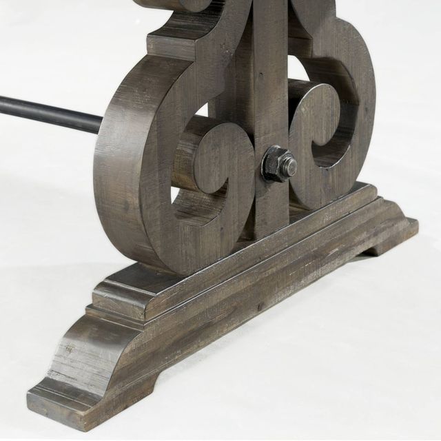 Elements International Stone Smokey Walnut Dining Table-2