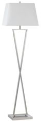 Cal® Lighting & Accessories Brushed Steel Floor Lamp-0