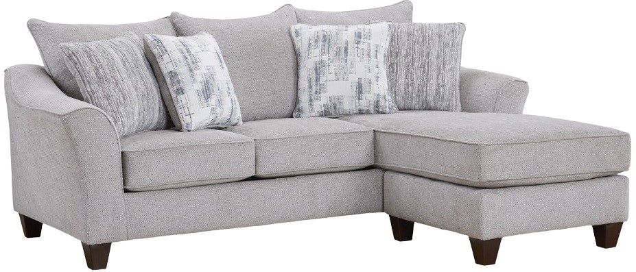 American Wholesale Furniture Spitfire 2-Piece Ash Chaise Sofa with Ottoman