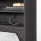 South Shore Fynn Grey Oak Twin Youth Bookcase Headboard-4
