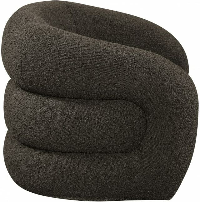 Meridian Furniture Roxbury Brown Boucle Fabric Swivel Accent Chair-2