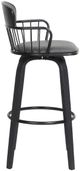 Armen Living Willow Gray/Black Swivel Bar Stool-2