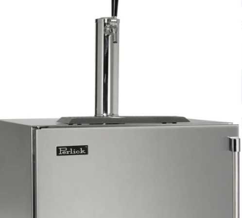 Perlick® Signature Series Stainless Steel 24" Built-in Left Hinge Beer Dispenser-1