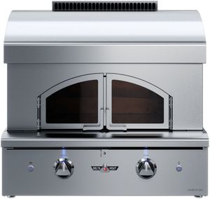 front view of the Delta Heat 30" Stainless Steel Built In Pizza Oven
