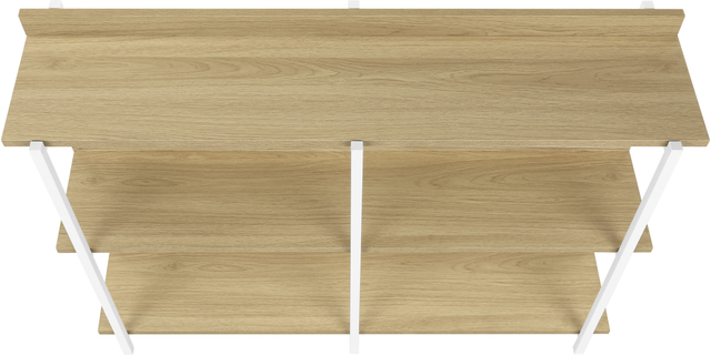 Monarch Specialties Inc. 48"L Natural Console Table with White Metal Frame -2