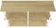Monarch Specialties Inc. 48"L Natural Console Table with White Metal Frame -2