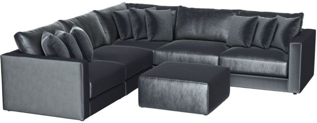 Jackson Furniture Remington 6-Piece Slate L-Shape Sectional with Ottoman-0