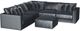 Jackson Furniture Remington 6-Piece Slate L-Shape Sectional with Ottoman-0