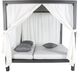 CabanaCoast® Customizable Muse Aluminum Outdoor Cabana Daybed Sling Roof with 3 Curtain-2