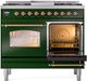 Ilve® Nostalgie II Series 40" Emerald Green Pro Style Dual Fuel Range-3