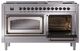 Ilve® Nostalgie II Noblesse 60'' Stainless Steel Pro Style Dual Fuel Range with Burnished Trim-4