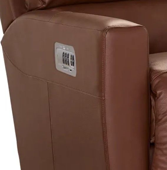 La-Z-Boy® Kells Chestnut Leather Power Wall Recliner with Headrest and Lumbar-3