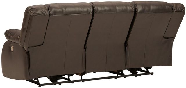Signature Design by Ashley® Denoron Chocolate Reclining Power Sofa-2