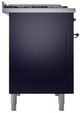 Ilve® Nostalgie II Series 48" Midnight Blue Pro Style Dual Fuel Range-2