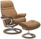 Stressless® by Ekornes® Customizable Sunrise Medium Manual Recliner and Ottoman with Signature Base-0
