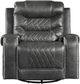 Homelegance® Putnam Gray Manual Swivel Glider Recliner-2