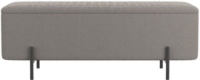 Worldwide Homefurnishings Inc. Erzo Black/Warm Grey Storage Ottoman Bench-3