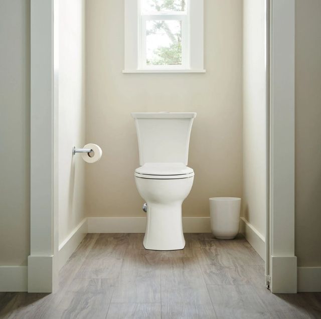 American Standard Edgemere White Two-Piece Dual Flush Chair-Height Round-Front Toilet Less Seat 1.28 gpf/4.8 Lpf and 1.0 gpf/3.8 Lpf-1