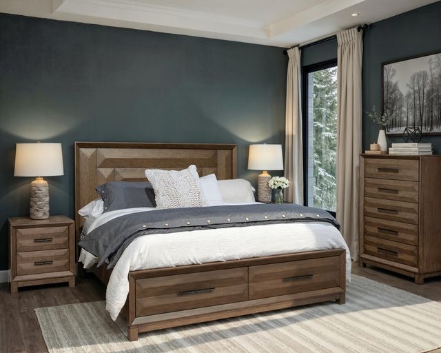 Magnussen Home® Callisto Bourbon Brown California King Panel Storage Bed-1