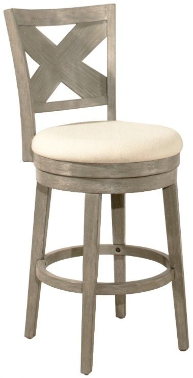 HH2 Home Sunhill Weathered Gray Swivel Counter Stool-0