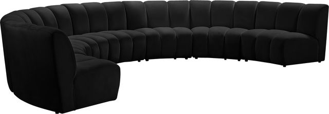 Meridian Furniture Infinity 7-Piece Black Velvet Modular Sectional-2