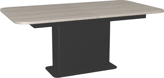 Amisco Customizable Lucarelli 96" Rectangular Extendable Table with 1" Thermo Fused Laminate Top, Radius Corners and 1 Leaf-0