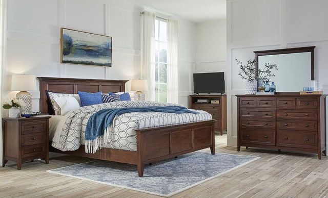 A-America® Westlake Cherry Brown Queen Panel Bed-1
