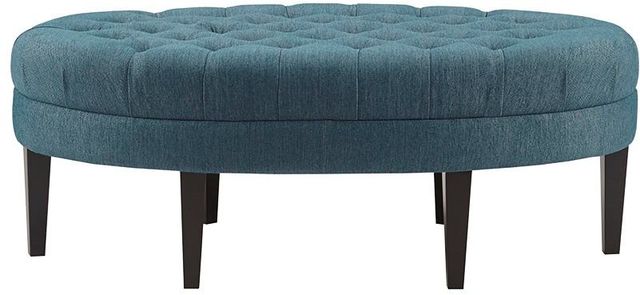 Olliix by Madison Park Blue Martin Surfboard Tufted Ottoman-0