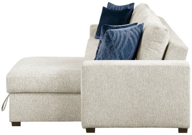 Homelegance® Isla 2-Piece Beige L-Shape Sectional and Reversible Storage Chaise-4