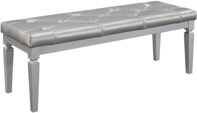 Homelegance® Allura Silver Bed Bench-0