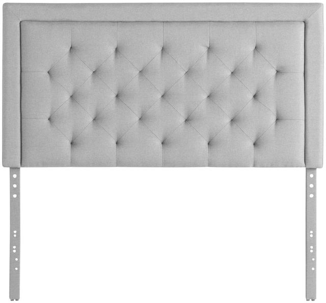 Malouf® Hennessey Stone King Upholstered Headboard-0