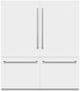 ZLINE 72" 39.6 Cu. Ft. White Matte Built-In French Door Refrigerator with Water Dispensers, Ice Makers, and Graphite Gray Interior-0