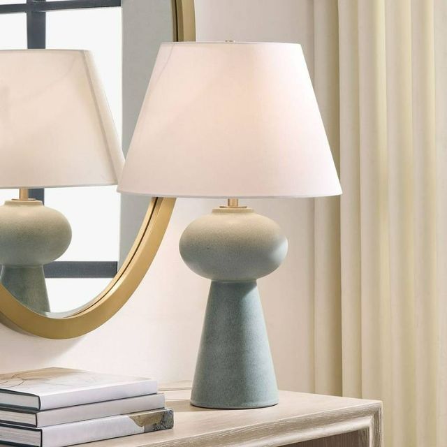 Uttermost® Elwyn Dusty Blue Table Lamp-1