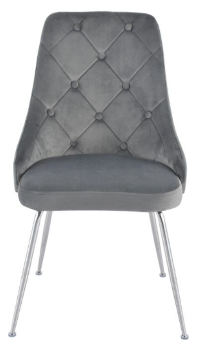 Mazin Furniture Plumeria Gray Dining Side Chair -1