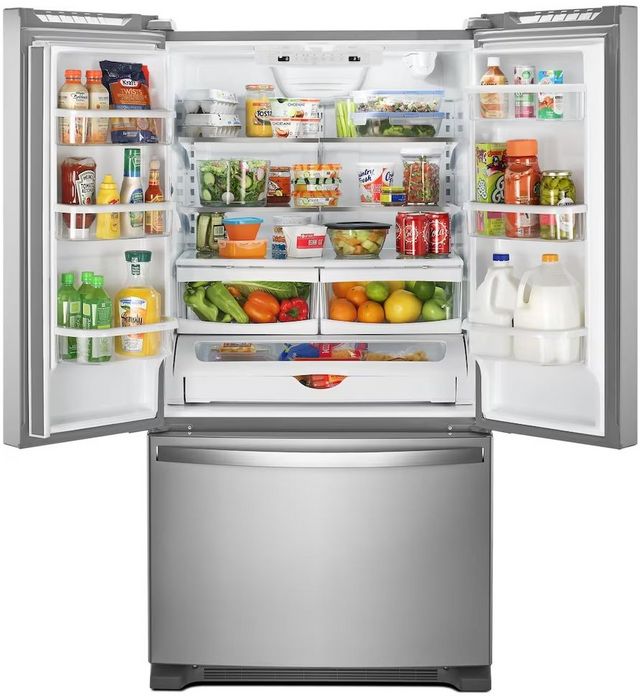 Whirlpool® 33 in. 22.1 Cu. Ft. Fingerprint Resistant Stainless Steel Freestanding French Door Refrigerator-3