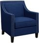 Elements International Erica Blue Chair and Ottoman Set-1