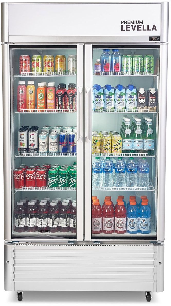 Premium Levella® 16 Cu. Ft. Silver Freestanding Beverage Center