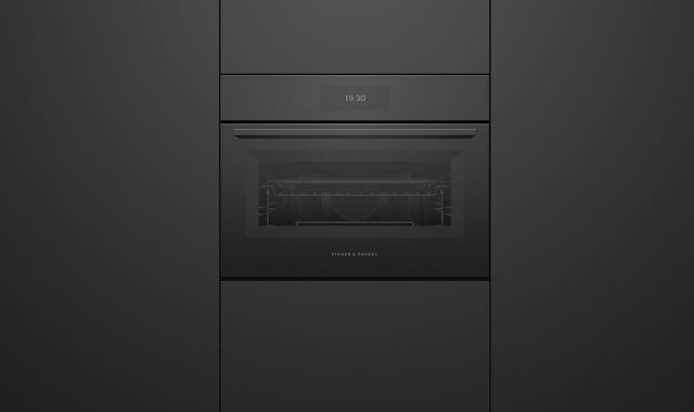 Fisher & Paykel Series 7 24” Black Glass Minimal Compact Convection Electric Speed Oven-2