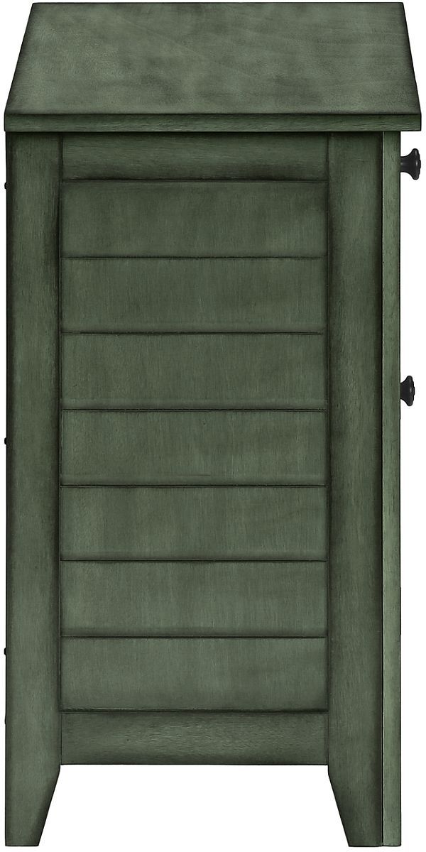 Monarch Specialties Inc. Antique Green Veneer End Table-3