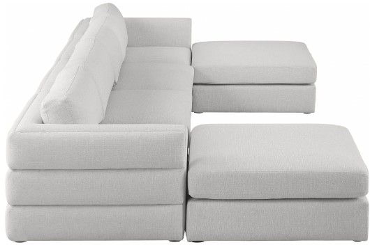 Meridian Furniture Beckham 6-Piece Beige Modular Sectional Sofa Set-2