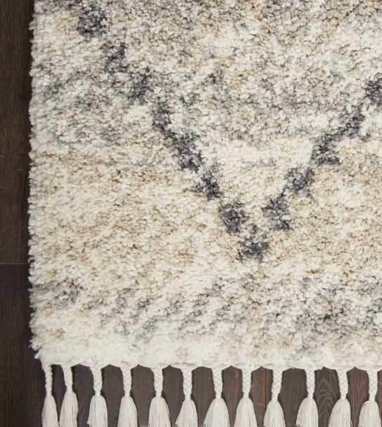 Nourison Home™ Oslo Shag Ivory/Gray 5'x8' Style 1 Area Rug-2