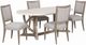 Bernards Citrus Heights 5-Piece White Trestle Dining Table Set with Sand Base-0